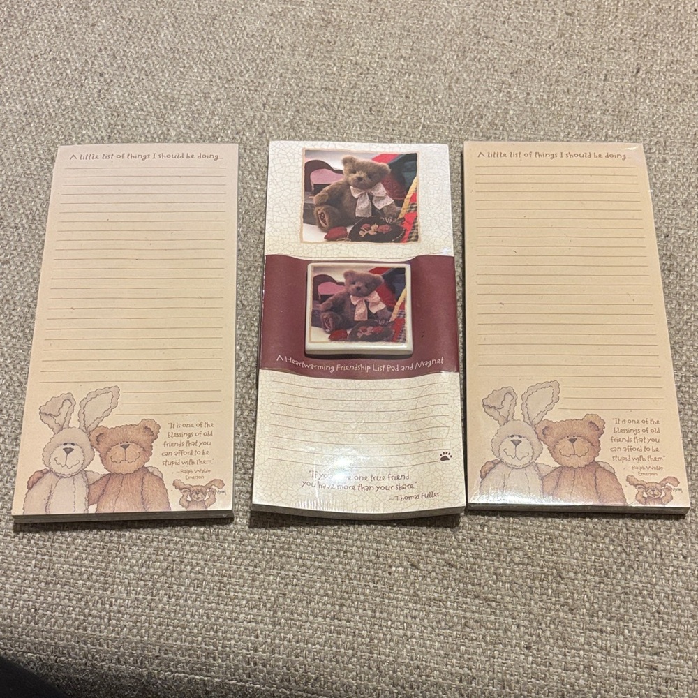 Boyd’s Bears Lot of 3 Magnetic List Pads